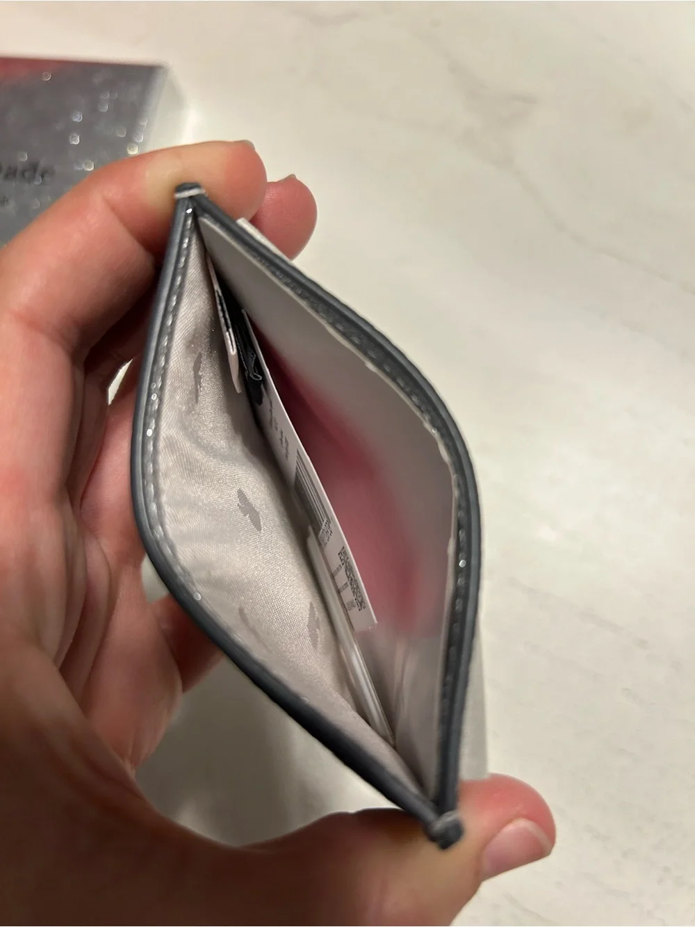 Brand New Silver Kate Spade Cardholder